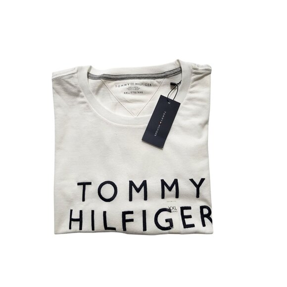 Tommy Hilfiger Men's Short-Sleeve Crewneck Embroidery T-Shirt 2XL White - Picture 10 of 10